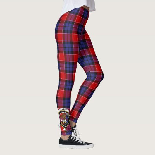 Scotstee Clan Graham of Menteith Red Crest Tartan Leggings (Rechts)