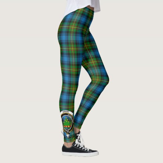 Scotstee Clan Grant Hunting Crest Tartan Women Leggings (Rechts)