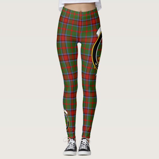 Scotstee Clan Grant of Monymusk Crest Tartan Women Leggings (Voorkant)