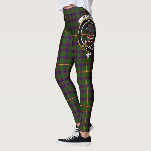 Scotstee Clan Hall Crest Tartan Women Leggings (Gauche)