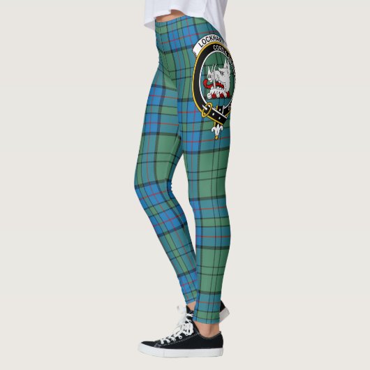 Scotstee Clan Lockhart Crest Tartan Women Leggings (Links)