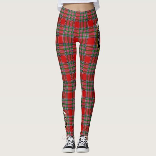 Scotstee Clan MacBain Crest Tartan Women Leggings (Voorkant)