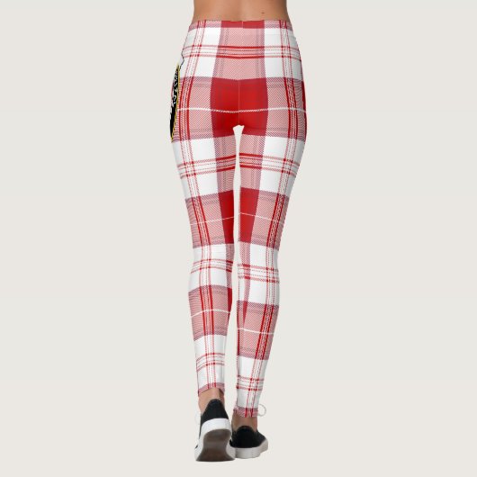 Scotstee Clan MenZies Red Crest Tartan Vrouwen Leggings (Achterkant)