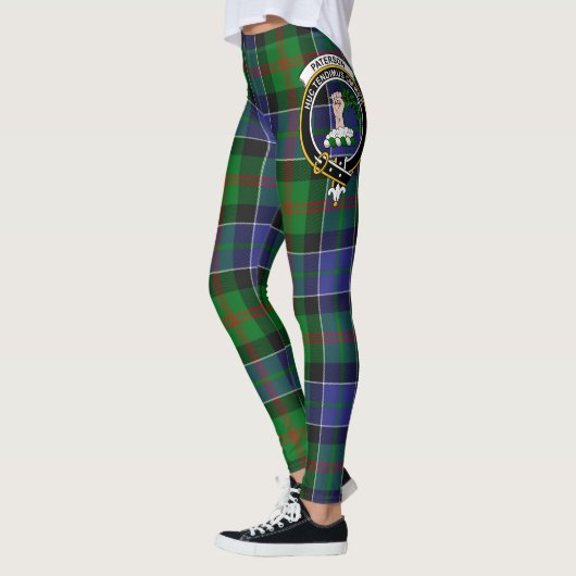 Scotstee Clan Paterson Crest Tartan Femmes Legging (Gauche)