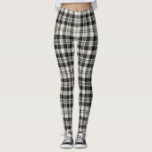 Scotstee Clan Scott Black White Ancient Tartan Leggings (Voorkant)