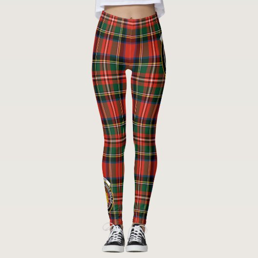 Scotstee Clan Stewart Stuart van Bute Crest Tartan Leggings (Voorkant)