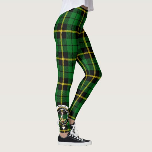Scotstee Clan Wallace Hunting Crest Tartan Women Leggings (Rechts)