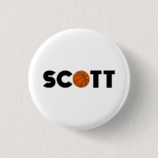Scott Basketball Ronde Button 3,2 Cm (Voorkant)