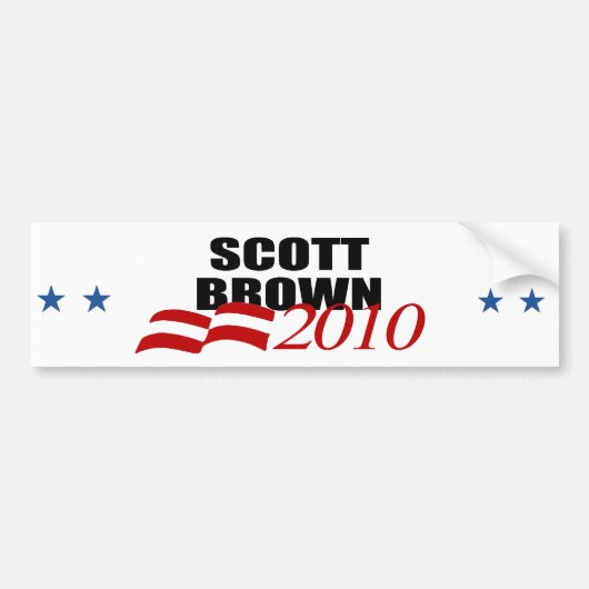 SCOTT BROWN BUMPERSTICKER (Voorkant)