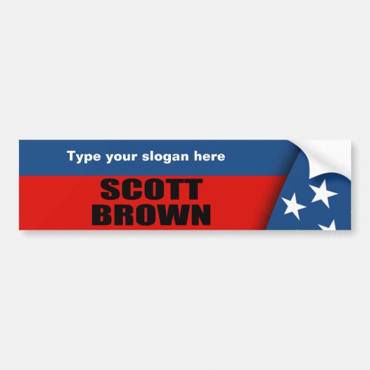SCOTT BROWN BUMPERSTICKER (Voorkant)
