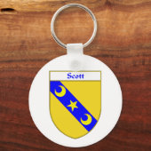 Scott Coat of Arms/Family Crest Sleutelhanger (Voorkant)