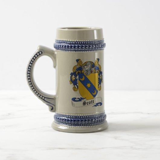Scott Coat of Arms Stein - Family Crest Bierpul (Links)