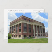 Scott County, Kansas, Courthouse Briefkaart (Voorkant / Achterkant)