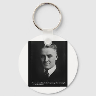 Scott Fitzgerald "Liefde/Begin" Citaat Cadeaus Etc Sleutelhanger