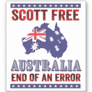 Scott Free Australia Einde van een fout Sticker