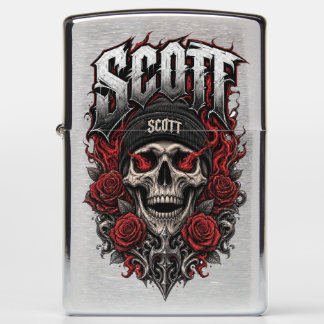 Scott Gothic Schedel Gepersonaliseerde Naam Ontwer