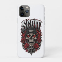 Scott Gothic Schedel Gepersonaliseerde Naam Ontwer