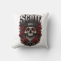 Scott Gothic Schedel Gepersonaliseerde Naam Ontwer