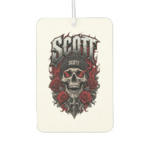 Scott Gothic Schedel Gepersonaliseerde Naam Ontwer