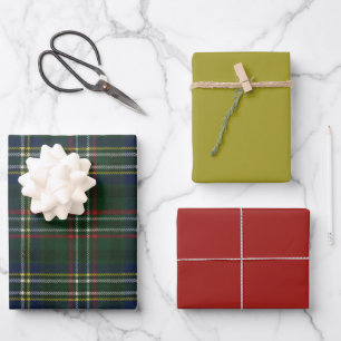 Scott Green Modern Scottish Tartan Inpakpapier Vel