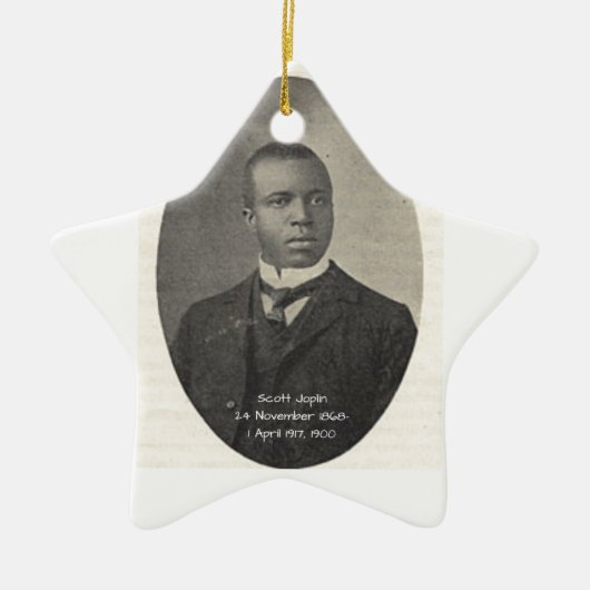 Scott Joplin Keramisch Ornament (Voorkant)