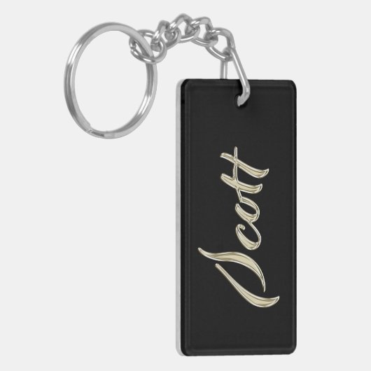 Scott Name Whitegold Porte-clés (Devant gauche)