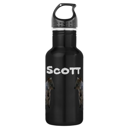 Scott Nom Avec Quokkas Australien, Bouteille D'Eau (Devant)