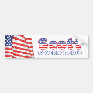 Scott Patriotic American Flag 2010 Elections Bumpersticker