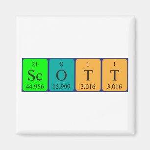 Scott periodieke lijstnaam magnet magneet