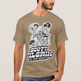 Scott Pilgrim en witte personages Verjaardagsfeest T-shirt
