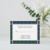 Scott Plaid Wedding Carte RSVP (Debout devant)