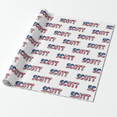 Scott Prénom US Papier cadeau (Déroulé)