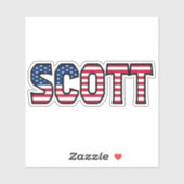 Scott Prénom USA Sticker Stickerset (Feuille)
