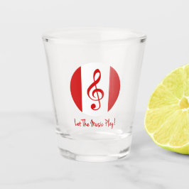 Scott Ruhs Logo en laat de muziek spelen! Shot Glas
