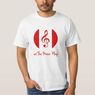 Scott Ruhs Logo en laat de muziek spelen! T-shirt