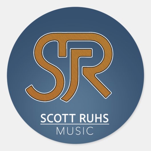 Scott Ruhs Logo Ronde Sticker (Voorkant)