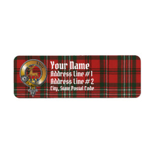 Scott Tartan & Badge Etiket