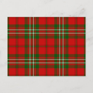 Scott tartan red green plaid briefkaart
