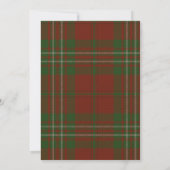 Scott Tartan Wedding Invitation Kaart (Achterkant)