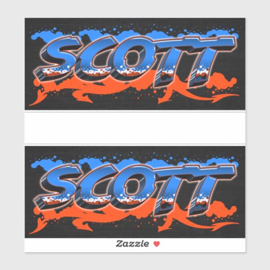 Scott Vorname Name Graffiti Aufkleber Sticker (Vel)