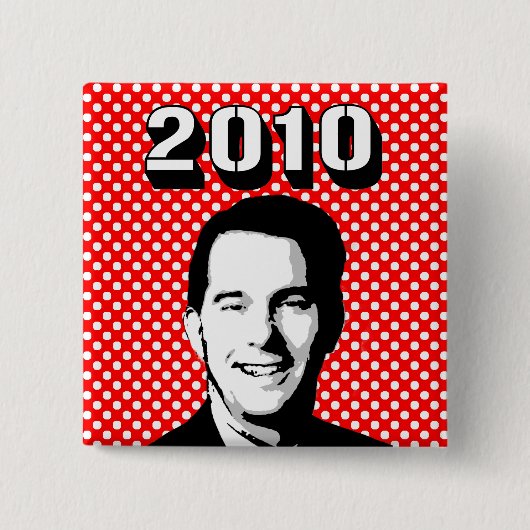 Scott Walker 2010 Vierkante Button 5,1 Cm (Voorkant)