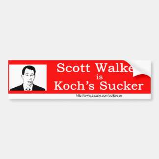 Scott Walker Koch's Sucker BS Bumpersticker