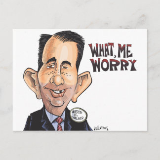 Scott Walker Worry Briefkaart