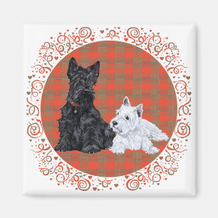 Scottie Adult & Westie Puppy Magneet
