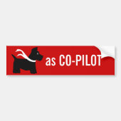Scottie als CO-PILOT Bumpersticker (Voorkant)