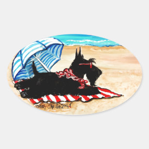Scottie Beach Ovale Sticker