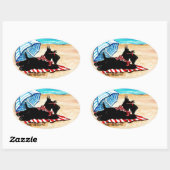 Scottie Beach Ovale Sticker (Vel)