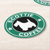SCOTTIE Coffee Ronde Kartonnen Onderzetter (Gebogen)