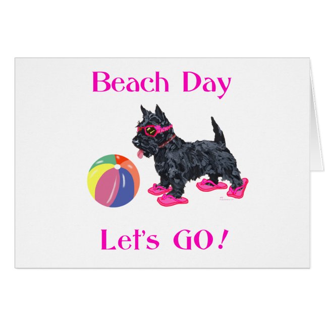 Scottie Dog Beach Day (Voorkant Horizontaal)
