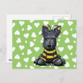 Scottie Dog Bee Briefkaart (Voorkant / Achterkant)